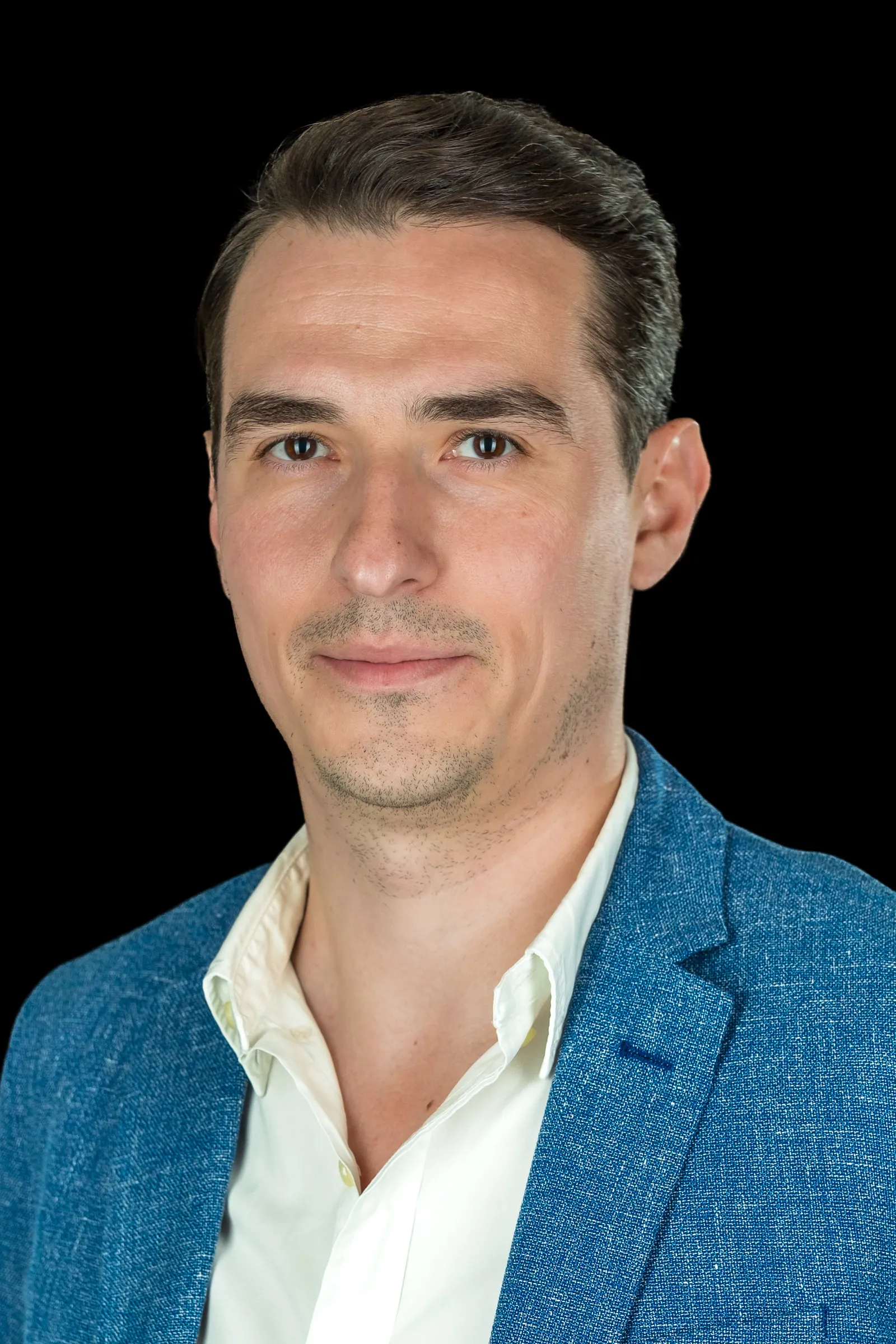 Adfin Founder & Team Photography - Studio headshot, black background
