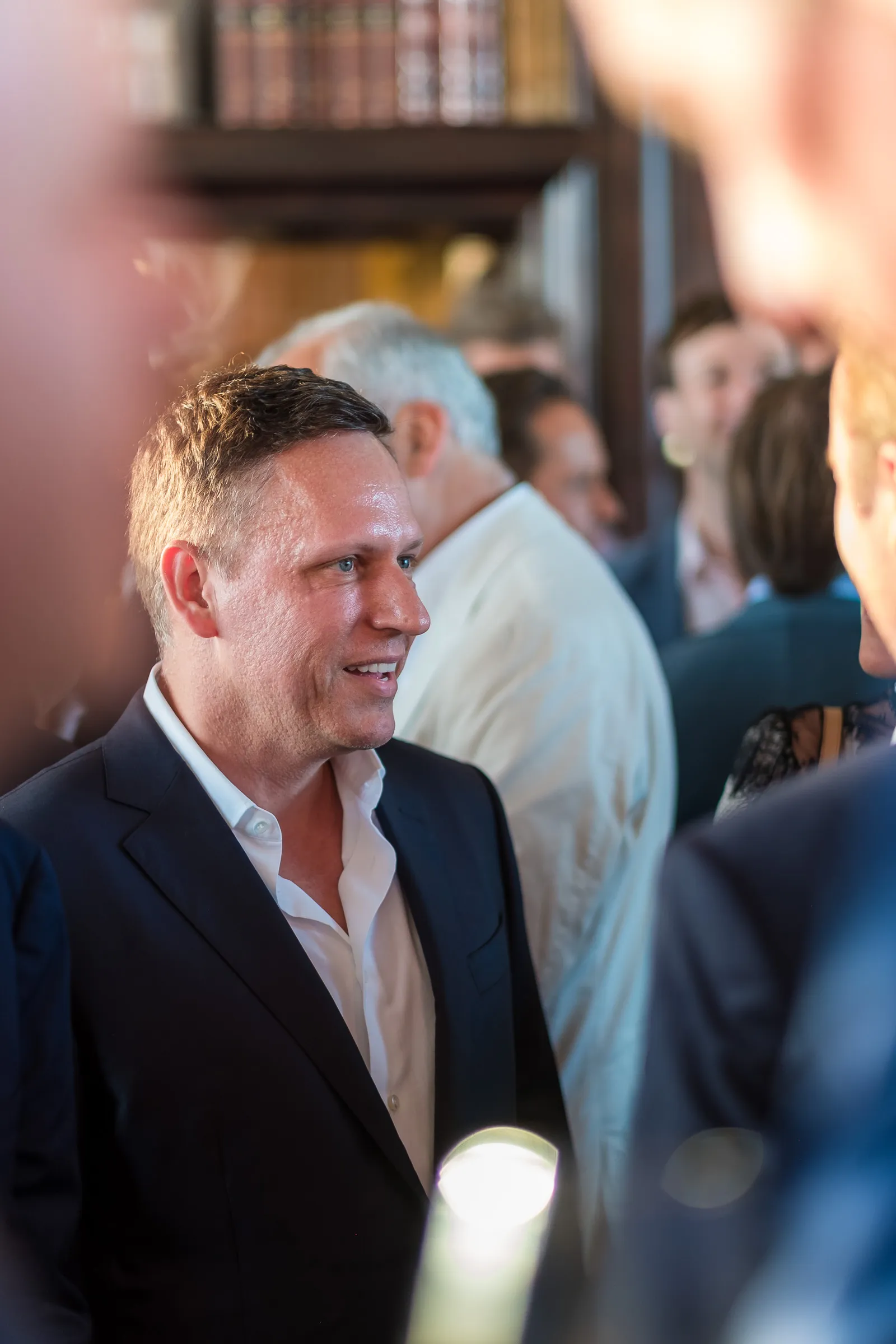 NOAH Berlin Speakers' Dinner - Peter Thiel in conversation during the reception