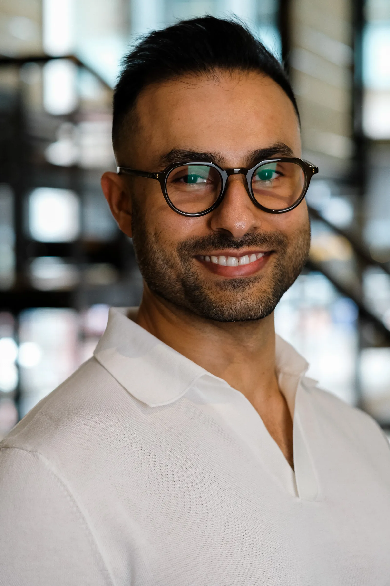 Zaro.ai Founder Portraits - Co-founder headshot, indoor window light