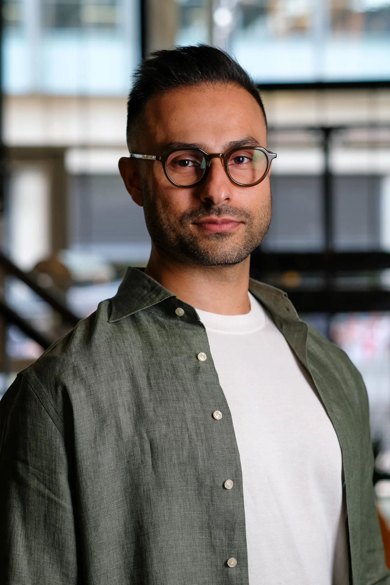 Zaro.ai Founder Portraits - Co-founder headshot, three-quarter angle